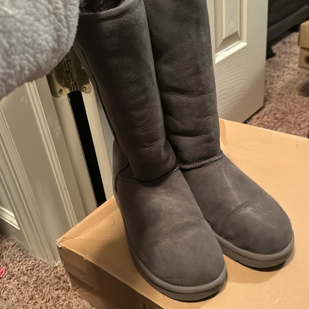 Grey UGGs tall